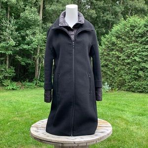 Soia & Kyo ⎮ Mixed media wool coat with puffy bib